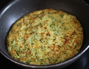 Galette de courgettes et pommes de terre