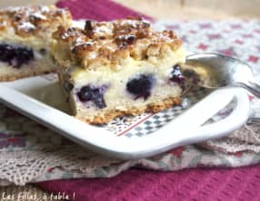 Carrés pâtissiers aux myrtilles