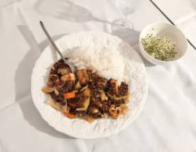 Lentilles au tofu