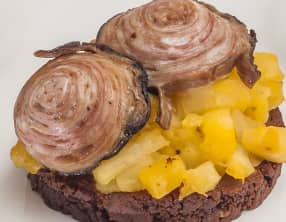 Pavé de farz aux pommes et à l'andouille