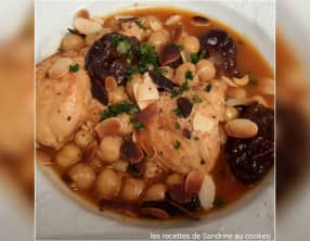 Poulet aux pruneaux et amandes façon tajine au cookeo