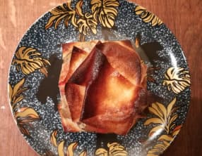 Pastilla au poulet, aubergine et poivrons