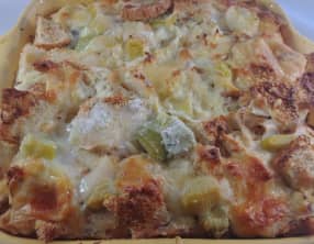 Pudding aux poireaux et comté