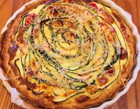 Quiche aux lardons et légumes