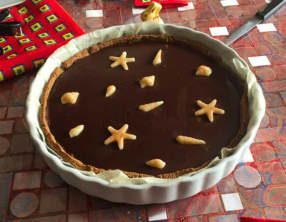 Tarte au chocolat et caramel au beurre salé