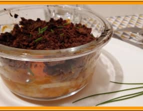 Crumble de potiron, carottes, chèvre et farz