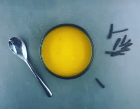 Soupe potimarron-pâtisson au poivre de Kampot