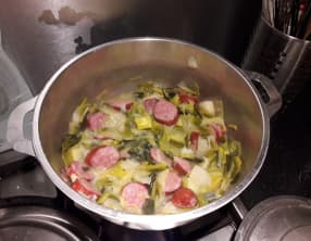 Fondue de poireaux à la Montbéliarde