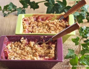 Crumble de prunes rouges