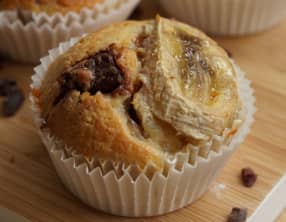 Muffins banane et pépites de chocolat