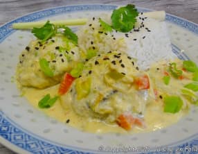 Boulettes de poisson à la Thaï, citronnelle, gingembre et sésame noir