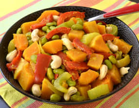 Curry de courge butternut et autres légumes