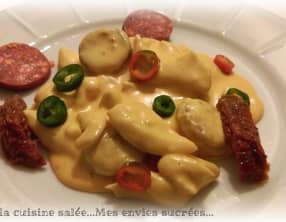 Aiguillettes de poulet sauce crémeuse au chorizo