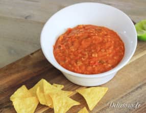 Sauce salsa aux légumes grillés