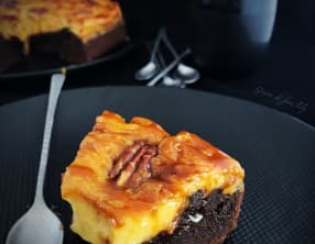 Brownies cheesecake au caramel beurre salé