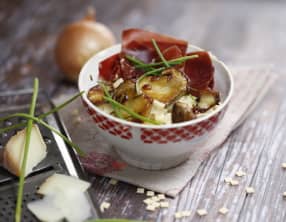 Crozetto aux cèpes et viande des grisons