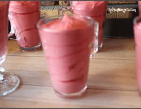 Mousse de framboises légère