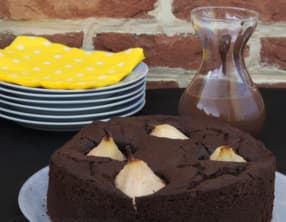 Le moelleux au chocolat et à la poire
