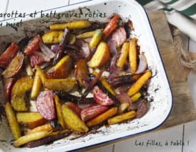 Carottes et betteraves rôties au miel de châtaignier