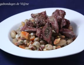 Salade haricots coco et foies de volaille
