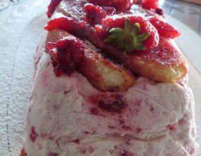 Cake-charlotte aux fraises