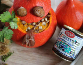 Velouté d’Halloween au potimarron et à la crème de marrons