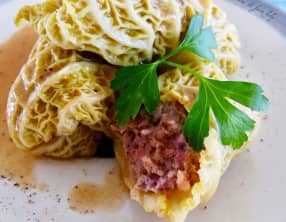 Choux farcis aux shiitakes