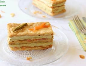Millefeuille asperges et saumon