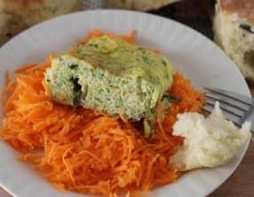 Courgettes râpées en omelette