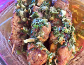 Les brochettes tendres de porc