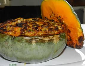 Sa majesté "Crown Prince" se transforme en potimarron farci