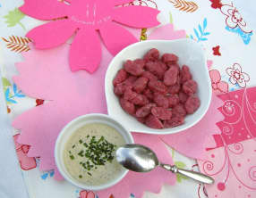 Gnocchis roses à la betterave