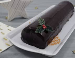 Bûche de Noël chocolat framboise