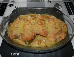 Roulades de chicons au saumon au four