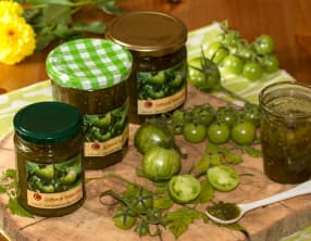 Confiture de tomates vertes aux épices de Noël et au Yuzu