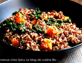 Quinoa épinards et patate douce