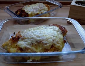 Filets de poulet panés à la poitrine fumée et gratinée au Comté