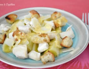 Poireaux façon salade Caesar