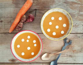Soupe veloutée topinambours et carottes