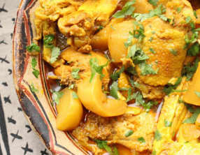 Curry de poulet 'Kalia' aux navets