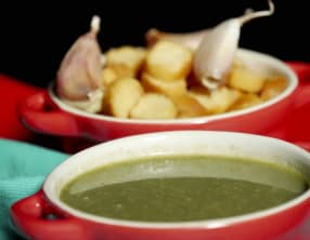 Velouté épinards, champignons, coco