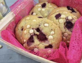 Cookies framboise chocolat blanc