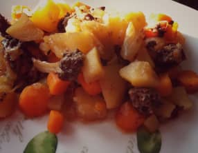 Haché de boeuf pommes de terre et carottes