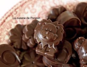 Truffe au chocolat et praliné