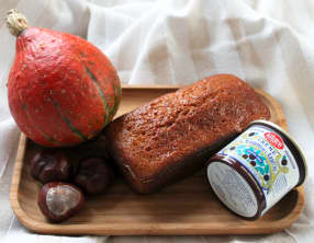 Cake moelleux crème de marrons et potimarron