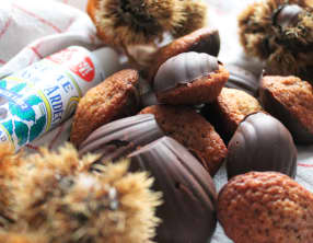 Madeleines chocolat coeur crème de marrons