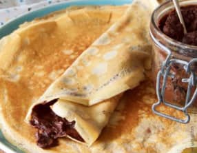 Crêpes à la farine de châtaigne, pâte à tartiner maison