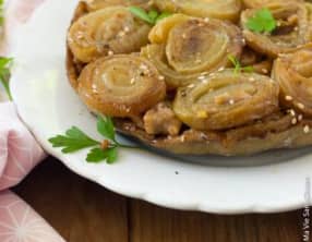 Tatin aux châtaignes et aux oignons