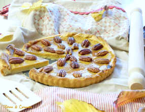 Pumpkin pecan pie