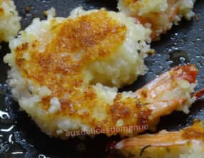 Crevettes en croûte de chapelure au parmesan